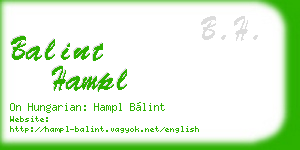 balint hampl business card