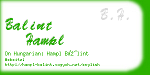 balint hampl business card